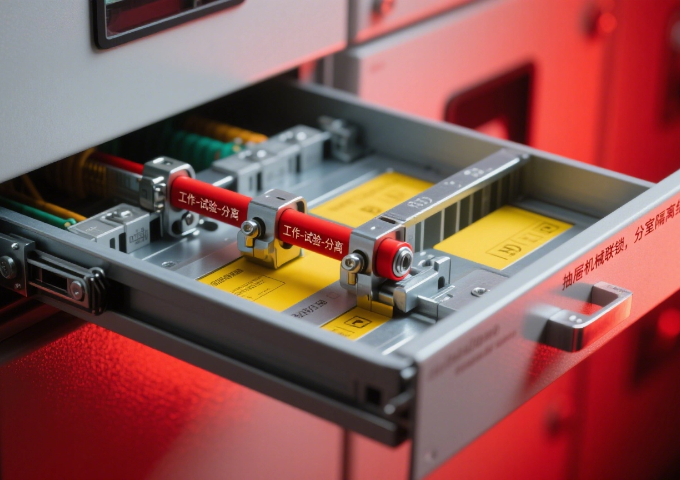 抽屜機(jī)械聯(lián)鎖，分室隔離結(jié)構(gòu)